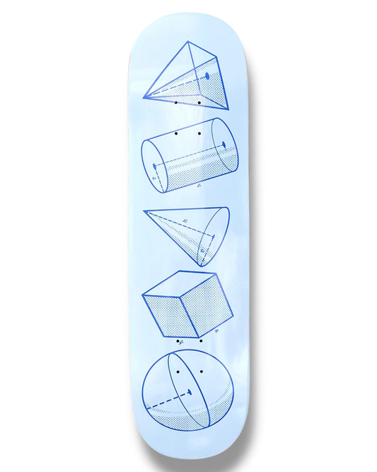 "Geometric Solids" skateboard deck